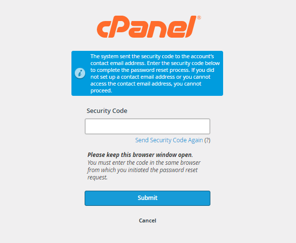 Cara Reset Password di cPanel