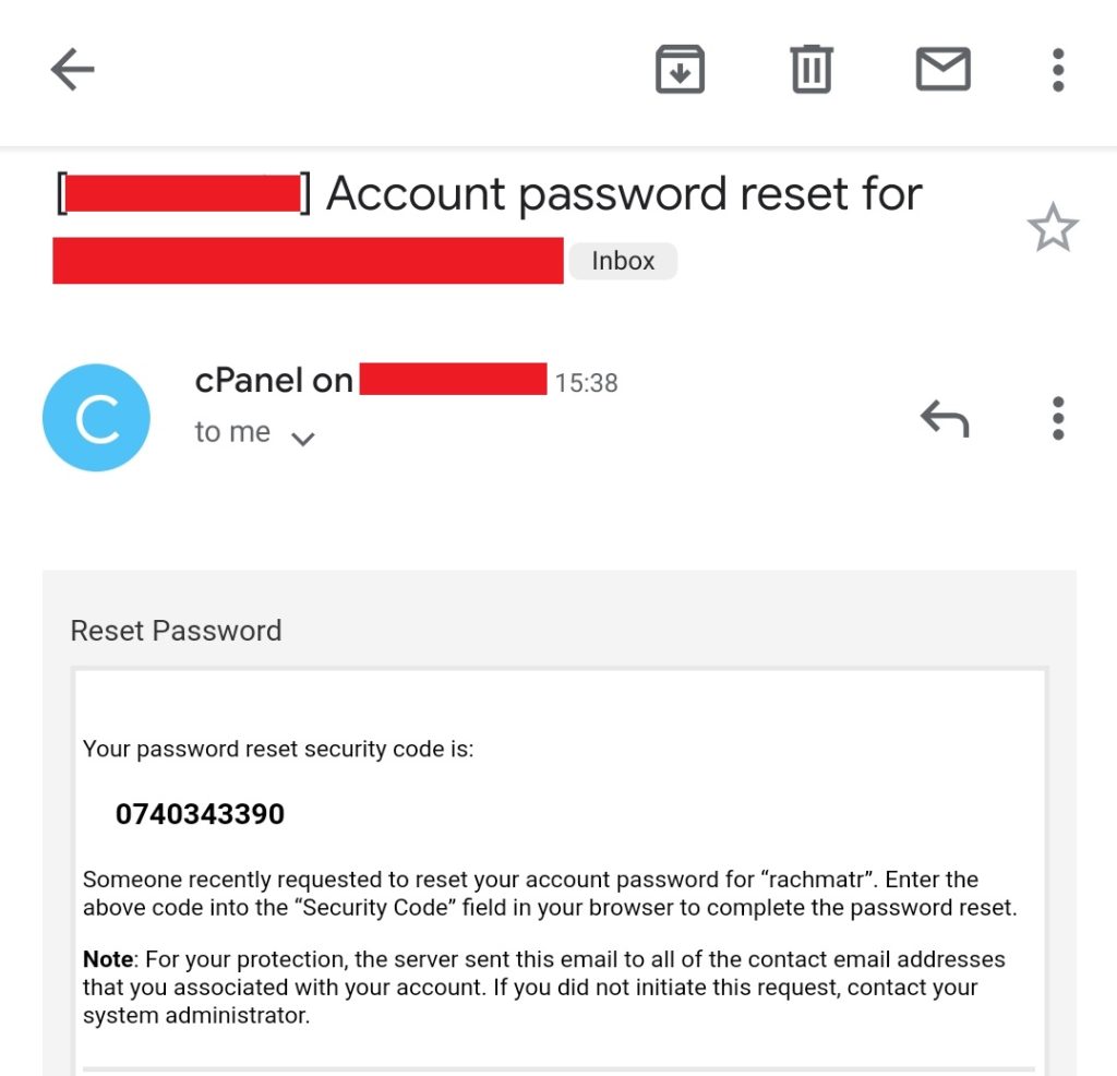 Cara Reset Password di cPanel